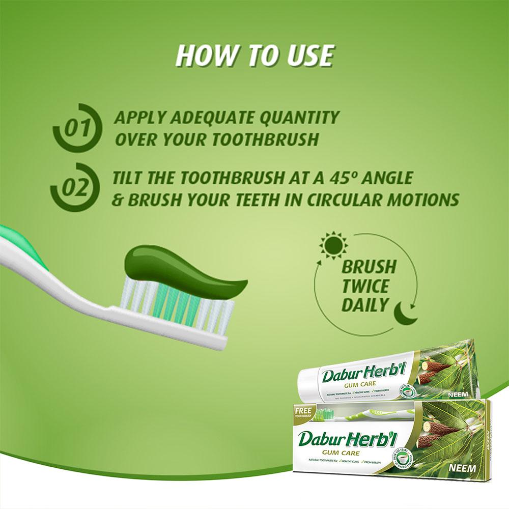Зубная паста с нимом для ухода за деснами 150 г Dabur Herb'l