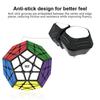 Kancharo Kiji Cube [Includes Pouch for Convenient Storage] (Black, Megaminx)
