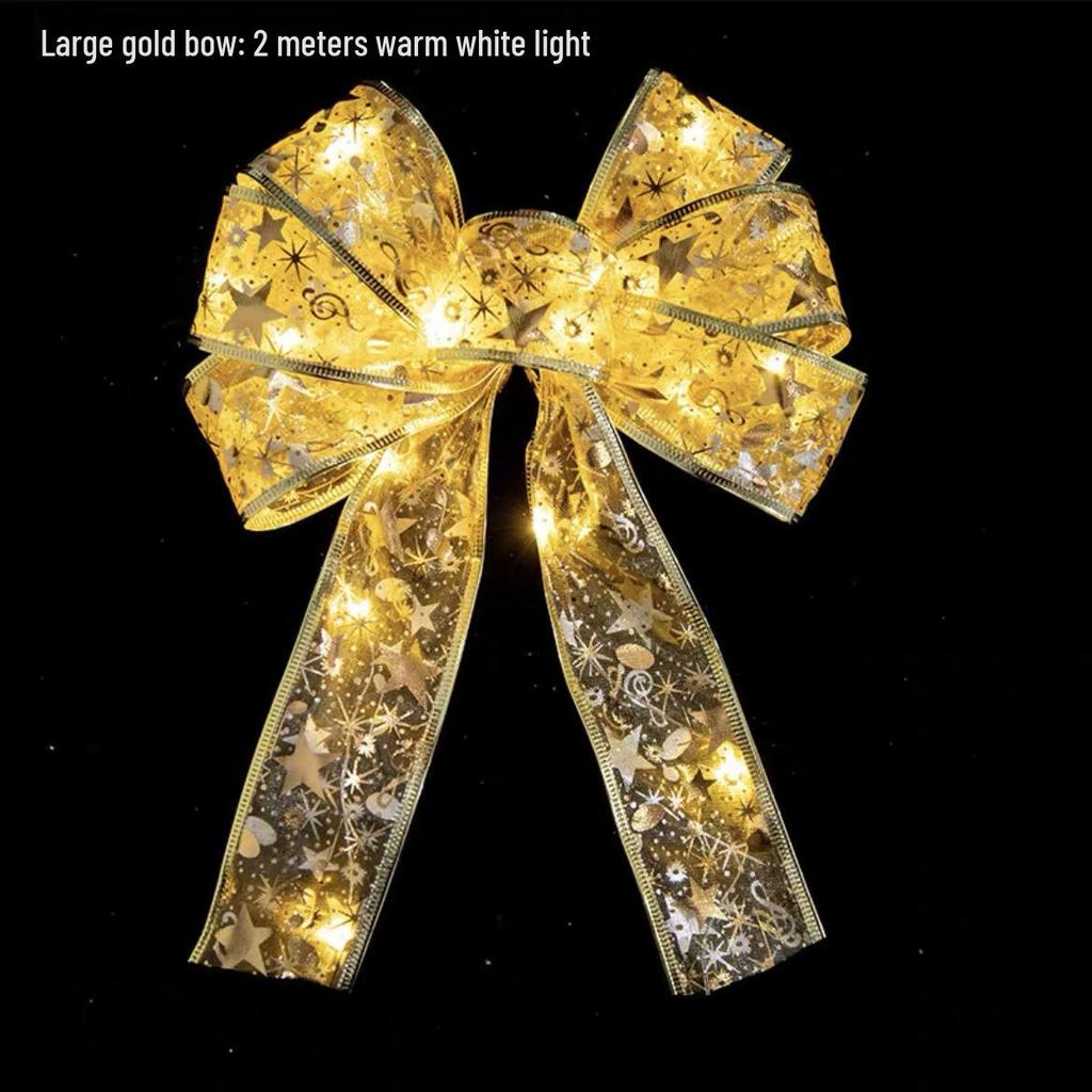 Праздничная лента светодиодная гирлянда и елочные украшения - Набор рождественских шаров и светодиодной ленты