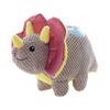 FUPUONE Dog Plush Toy with Chew Durable Dog Stuffed Animal Toy, Sound, Toy, (Triceratops)