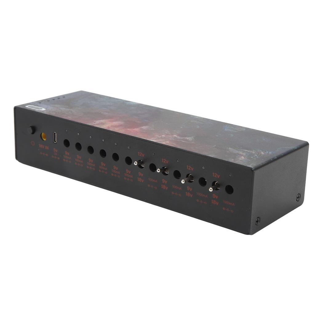 Guitar Effect Pedal Power Supply with Adapter True Isolated Pedalboard Power Supply High Power Adjustable Output