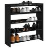 VidaXL Shoe Rack Black 80x25x81 Cm Engineered Wood, Shoe Storage, Shoe Storage Cabinet, 859906