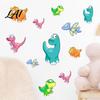 Self Adhesive Wall Art for Living Room Luminous Cartoon Dinosaur Sticker Self-Adhesive Decorative Waterproof PVC Murals Windows Decals Kids