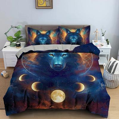 Пододеяльник из хлопка Moon Wolf Bohemia 220x240, зимний комплект двуспальной кровати, комплект постельного белья для двоих, комплект постельного белья размера «king size»