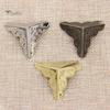 Puntos 4Pcs 25mm Antique Triangular Corner Bracket Hardware Luggage Case Protector