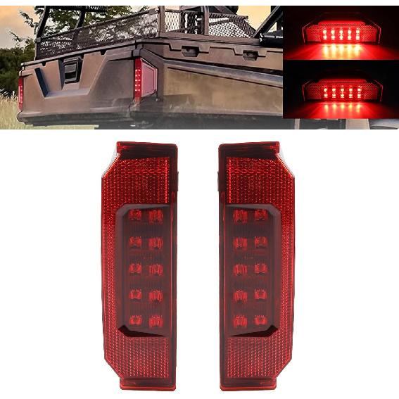 Dasbecan 2Pcs UTV Tail Light Assembly Red LED Taillight Rear Brake Stop Light Running Light Compatible With Polaris Ranger 570 Full Size XP 900 RGR