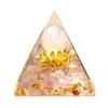 Golden Lotus Flower Orgonite Pyramid