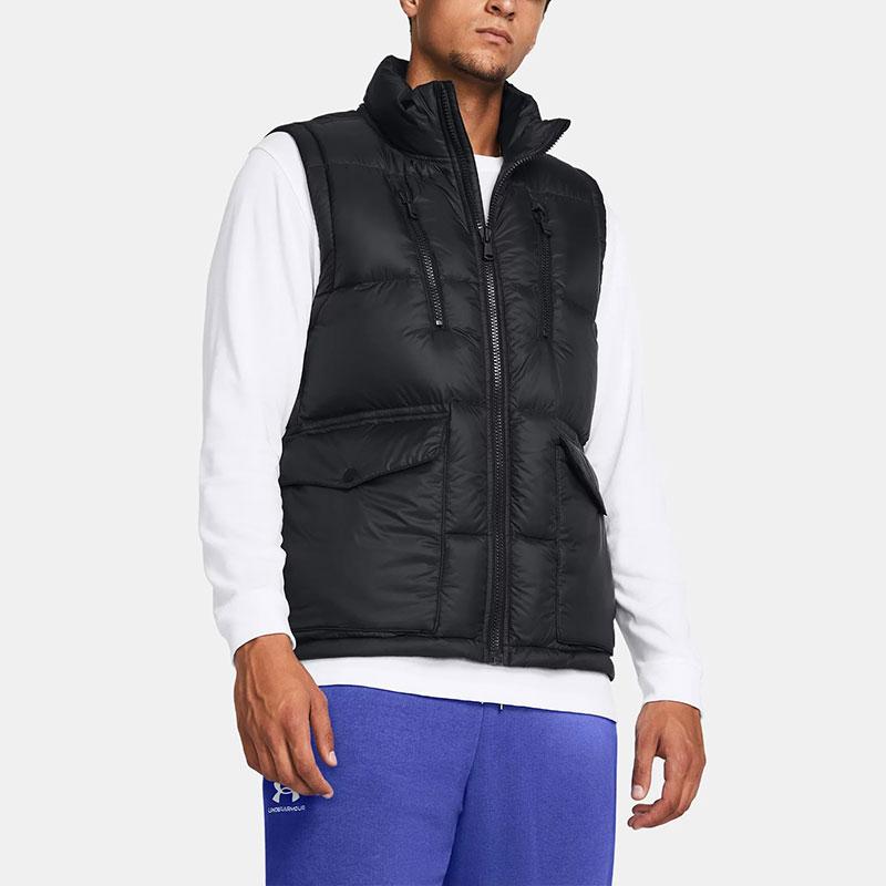 Under Armour Жилет ColdGear® Infrared Down с воротником-стойкой, мужские жилеты, черный 1378837-001