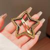 Starry Five-Pointed Star Hairpin for Women, Elegant Light Luxury Side Bangs Hair Clip.