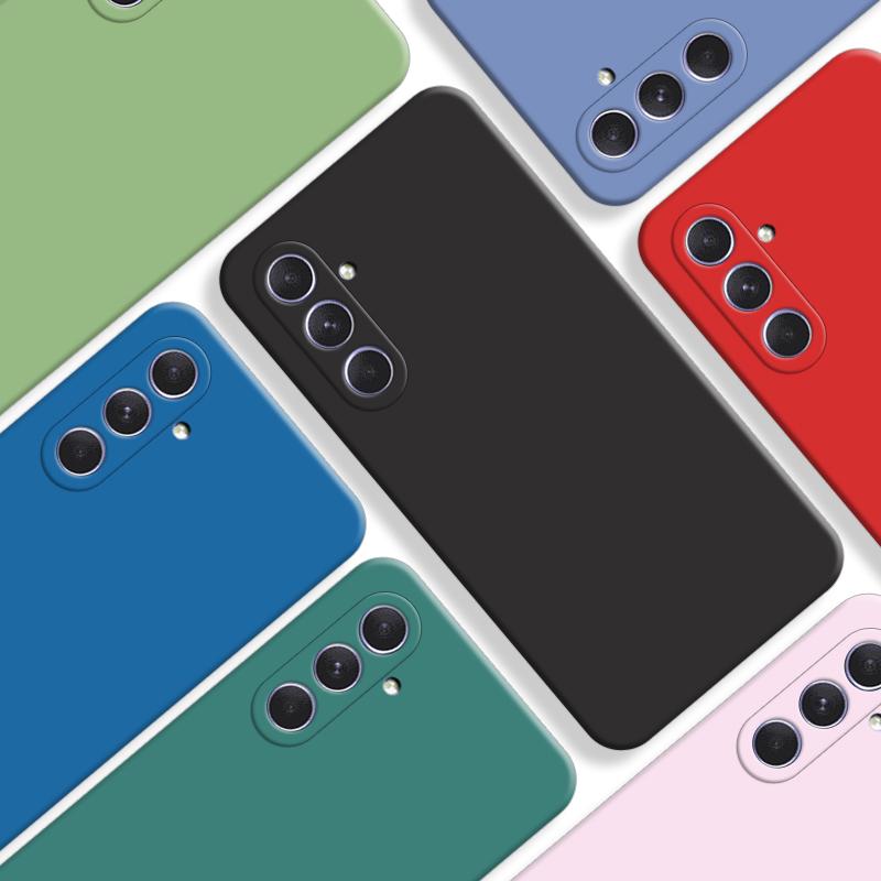 For Samsung Galaxy M35 5G Case For Samsung M15 M35 M55 5G Cover Original Liquid Silicone Rubber Shockproof Bumper For Galaxy M35