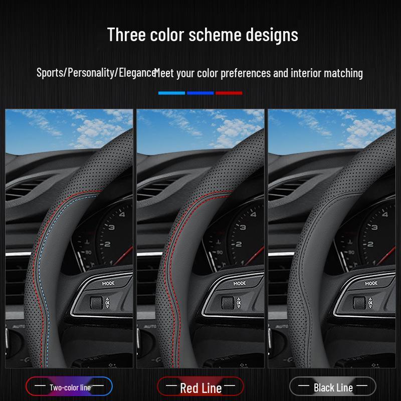 Натуральная кожа Рулевое колесо Чехлы для Jeep Compass, Cherokee, Renegade, Wrangler Ручка.