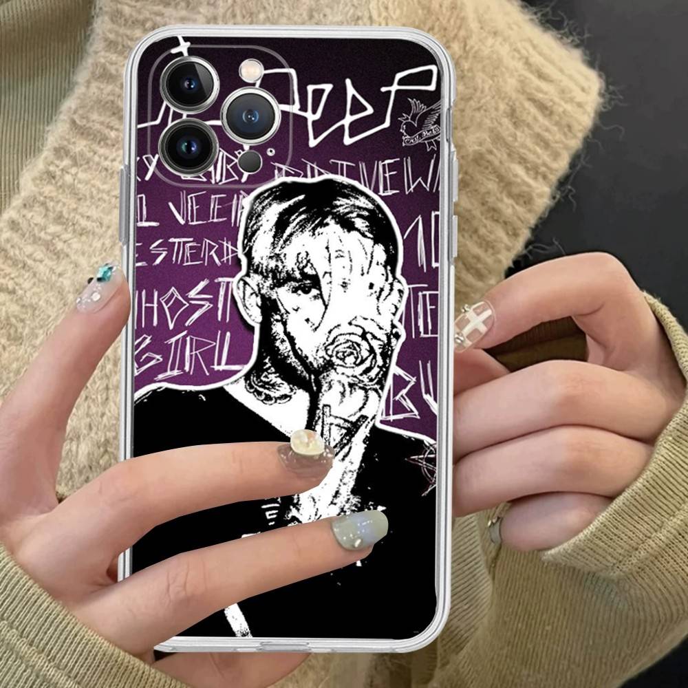 Чехол из ТПУ-силикона в стиле Emo Rapper Lil Peep Для IPhone 11 12 13 14 15 16 17 Pro Max Ударопрочный Прозрачная задняя крышка