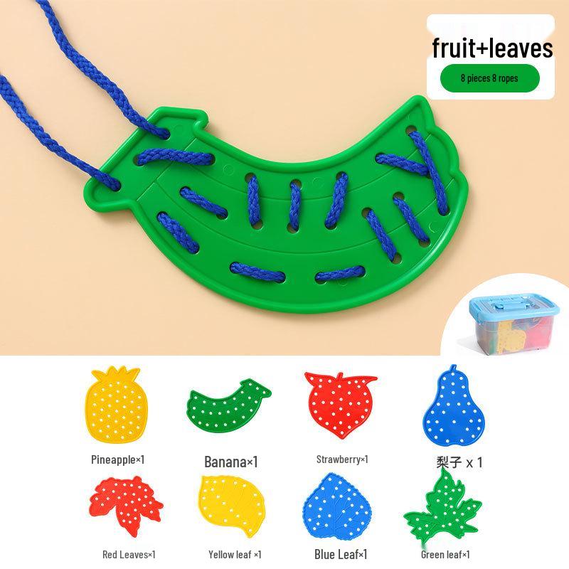 Детские бусины для шнуровки в виде животных, развивающая игрушка для мелкой моторики