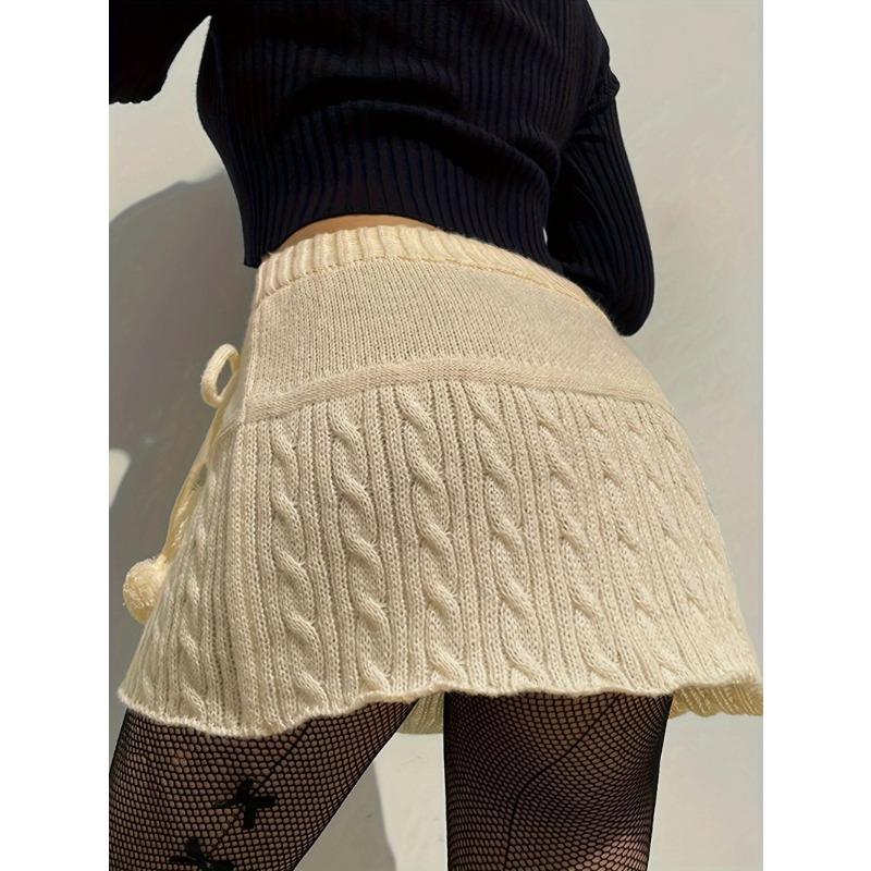 Женская однотонная шерстяная юбка Chipotle Twist Knit Peplum Hairball Emblessed