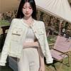 Модный дизайн весна и осень универсальная белая куртка женская уникальный шикарный дизайн чувство короткий абзац топы