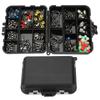 160pcs Fishing Accessories Kit Jig Hooks Swivel Bead with Tackle Box Kit