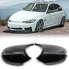 Rearview M3 Style Side Mirror Shells Side Wing Mirror Cover Cap Bright Black Style Pair Replacement for BMW E90 E91 E92