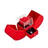 Jewelry Box Storage Case with Soap Rose Flower Romantic Portable Decorative Necklace Gift