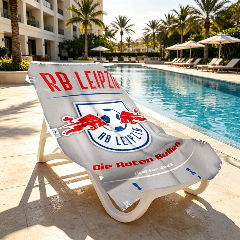 RB Leipzig Print Beach Towel Design, Soft, Lightweight. for Home Bathroom, Spa, Pool, Yoga, Surfing, Camping, Gift for Family, Friend