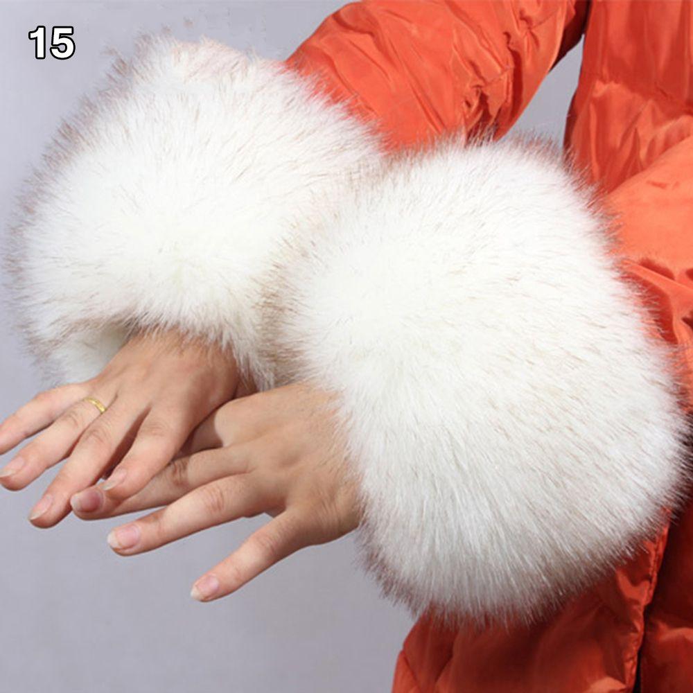 Аксессуары для одежды Теплый напульсник Эластичный ветрозащитный нарукавник на запястье Искусственный мех Дамский плюшевый манжет