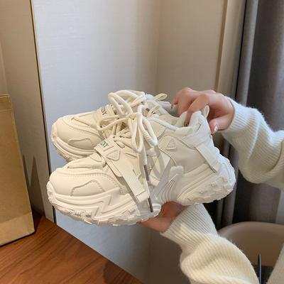 Ins новые бархатные папины кроссовки женские зимние студенческие спортивные туфли на платформе повседневные туфли FB