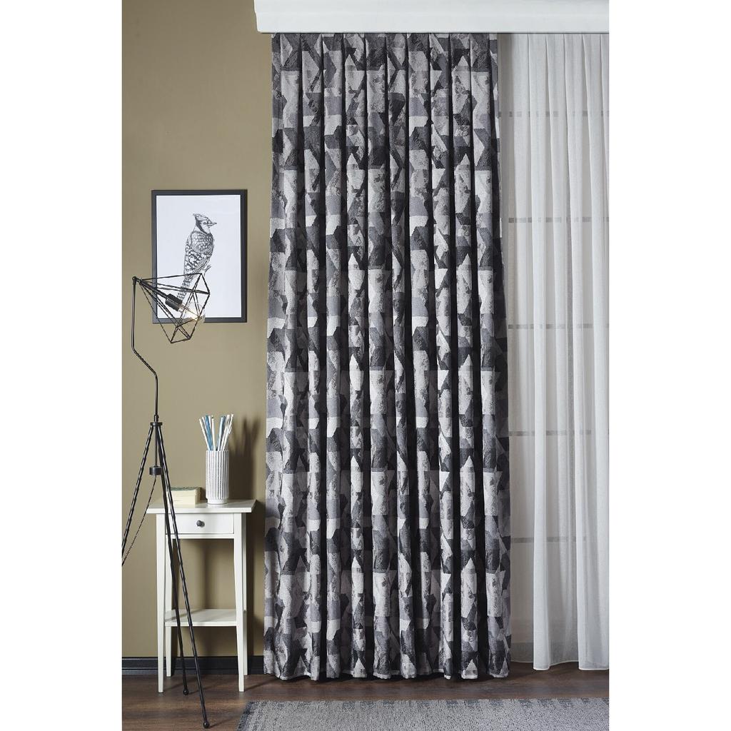 Синий/серый цветной занавес с геометрическим узором Zack - Пилатинг - Пациент - Обмотка Extrafor