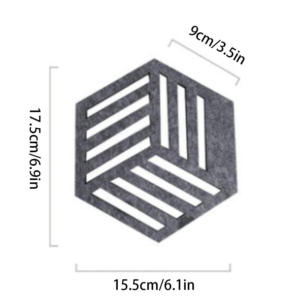 Silicone Tableware Insulation Mat Coaster Cup Hexagon Mats Pad
