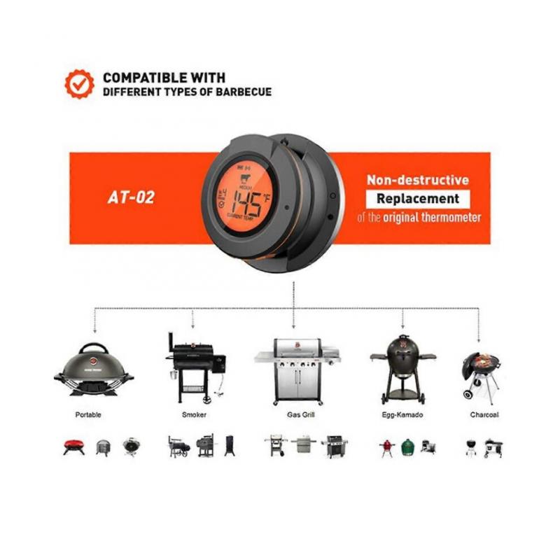 Food Cooking Bluetooth Wireless BBQ Remote Thermometer Probes Smart Digital Bluetooth Barbecue Therm