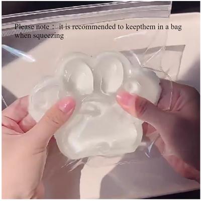 Сквоши Прозрачная Большая Кошачья Лапа Игрушка-Фиджет Медленно Восстанавливающаяся Снятие Стресса Щипок Мягкая Игрушка для Сжимания для Детей Взрослых Праздничные Подарки