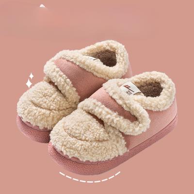 Детские зимние ботинки с толстой подошвой на липучке