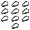10pcs 1.5-12mm Rope Thimble Rigging 304 Stainless Steel Thimbles Ring Clamp Rope Connecting Head