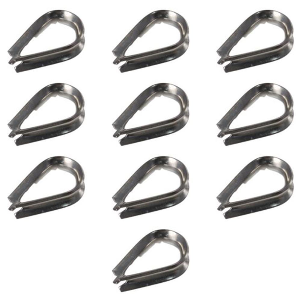 10pcs 1.5-12mm Rope Thimble Rigging 304 Stainless Steel Thimbles Ring Clamp Rope Connecting Head