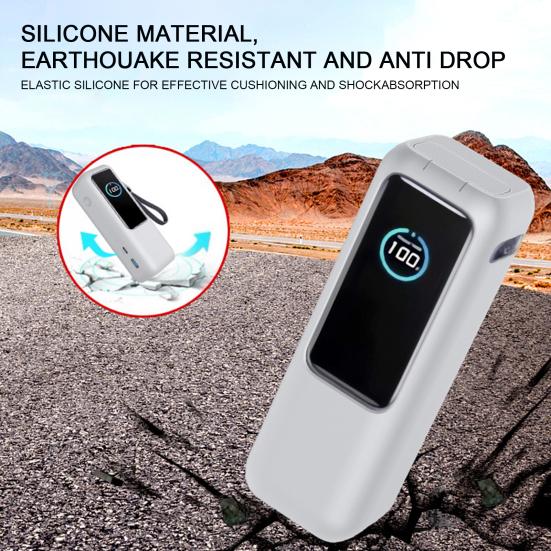 External Battery Protective Shell Silicone Portable Power Bank Protective Case Comfortable Grip Power Bank Cover