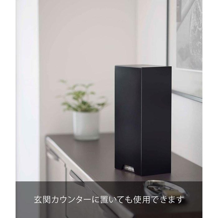Yamazaki Two-Way 3D Mask Storage Case Black Tower 5782 (W14 x D10.2-18.7 x H30cm)