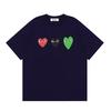 Unisex Casual Loose Fit Cotton T-Shirt With Heart Print Short Sleeve Tee Youth