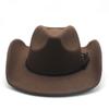 Cowboy Hat Felt Top Hat Western Gentleman'S Hat Felt Hat Jazz Hat Men'S Winter Hat