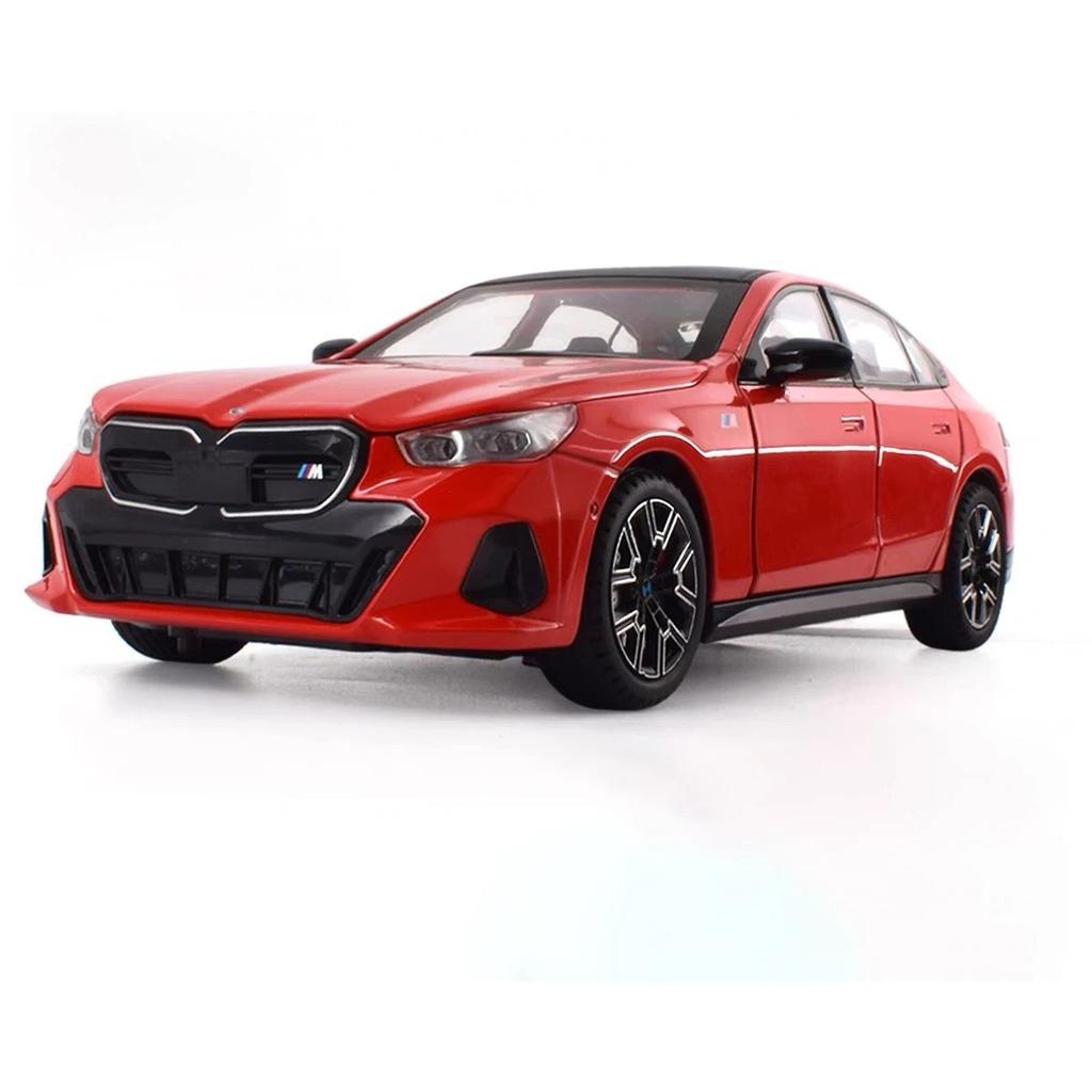 1/24 BMW I5 M60 литой спортивный автомобиль модель литой металлический лимузин чисто электрические транспортные средства модель автомобиля имитация звука свет детский подарок