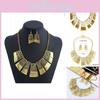 Retro Geometric Alloy Necklace With Chain For Casual Accessories And Gift