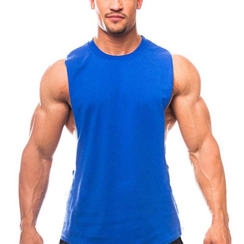 Muscleguys Brand Gym Clothing Canotte Bodybuilding Drop Armhole Tank Top Men Fitness Tanktop Sleeveless Shirt Workout Vest