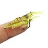 Soft Simulation Fishhook Shrimp Prawn Lure Hook Tackle Bait Fishing Lures Artificialbait Luminous Shrimp 4cm