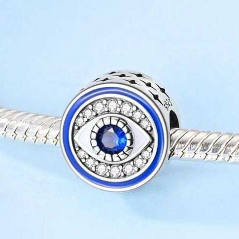 Copper Metal Bead Component Religion Devil's Eye Compatible With Authentic Original Bracelet High Quality Fine Jewelry Charm Bead Component Do It