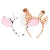 Lurrose Animal Headbands, Set of 2, Giraffe and Cow Cosplay Headbands with Animal Ears, Perfect for Halloween, Christmas, Costumes, Events, and