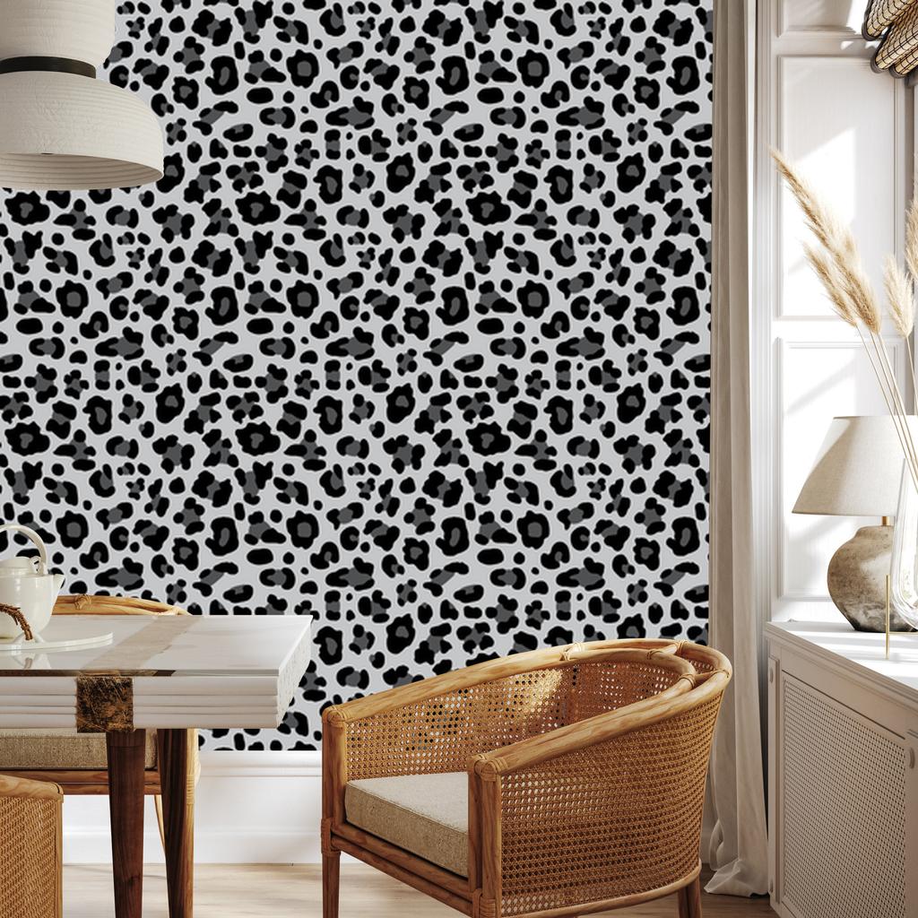 Wallpaper Gray Leather Graphite, Gray, Light Gray and Black 50x1000