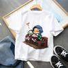 Plus Size Demon Slayer Anime Printed Men and Women Tshirt Casual Parent Child Top Fashion Cotton Summer Y2K Street Harajuku