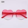 Trendy Gradient Lenses Candy Color Party Sun Glasses Heart-shaped Sunglasses Heart Glasses Shades