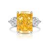 Shiny Colored Ice Flower Cut Zircon Grand Carat 925 Sterling Silver Gorgeous Elegant Ladies RingGood product
