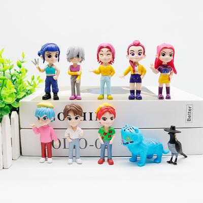 10 шт./Набор K-pop Истребители демонов Аниме Фигурка Игрушки ПВХ Модель Дерпис Тигр Руми Мира Зои Сасси Фигурка Кукла Поклонники Рождественский подарок