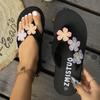 Мода Новинка для женщин Дамы Бохо банты цветы украшения сандалии Открытый носок пляжные тапочки повседневная обувь Летние тапочки zapatos mujer