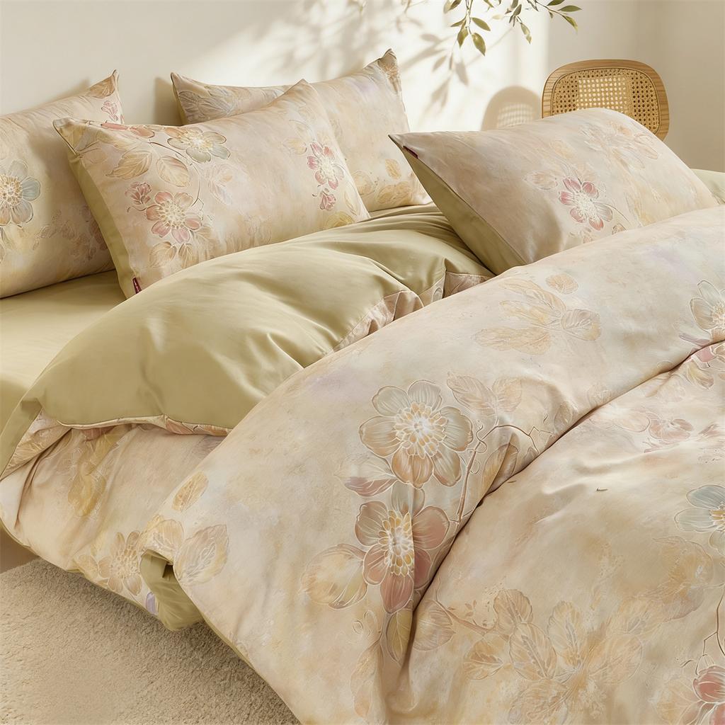 Cotton countryside flower print four piece set [Summer Dream/Flower Shadow/inflorescence]