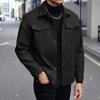 2025 Autumn and Winter New Fashion Solid Color Casual Jacket Button Men's Jacket